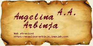 Angelina Arbinja vizit kartica